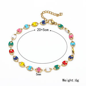 Parures <span class=keywords><strong>de</strong></span> bijoux Hip Hop en perles motif nez <span class=keywords><strong>de</strong></span> cochon effet goutte d'huile arc-en-ciel, en acier inoxydable plaqué or 18 carats, avec colliers motif <span class=keywords><strong>grain</strong></span> <span class=keywords><strong>de</strong></span> <span class=keywords><strong>café</strong></span> - Product Image 5