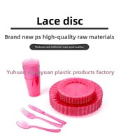 Assiettes jetables en plastique de 6, 7, 9 et 1025 pouces, de couleur unie, style moderne et minimaliste, pour salades de fruits
