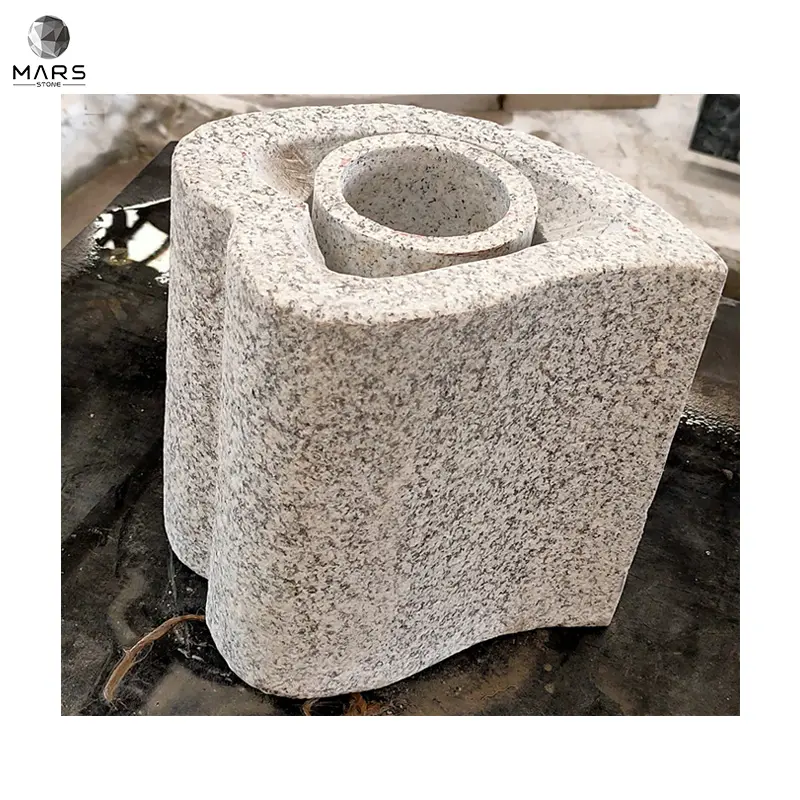 Superb Quality Funeraire Granite Flower Vases Pot For Cemetery Graves Tombstone