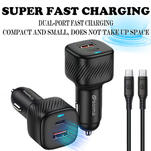 Cargador de Coche <span class=keywords><strong>Solma</strong></span> Tipo-C PD 3.0 - Carga Súper Rápida, Tamaño Mini, Adaptador de Coche Seguro con Multiprotección para Samsung, OnePlus, iPhone - Product Image 2