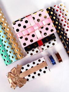 Wholesale 80g <b>Birthday</b> Kraft <b>Paper</b> 43*300cm Luxury Custom Gift Packaging <b>Wrapping</b> <b>Paper</b> <b>Roll</b> - Product Image 2