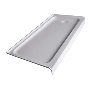 Importar itens de presente da china branco retângulo fundo plano 60 polegadas base de chuveiro para banheiro