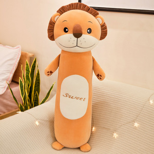 Adorable Almohada de Peluche Larga con Forma de Animal de Dibujos Animados, Conejo, León, Rana, <span class=keywords><strong>Mono</strong></span>, Compañero de Sueño Acogedor para Niños - Product Image 5