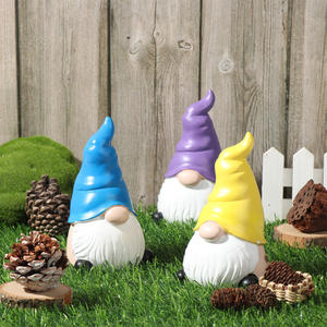 Estatua de resina sin rostro para jardín, figuritas de duelos mágicos, muñecos Enanos para exteriores, adornos - Product Image 4