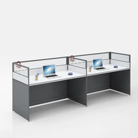 Bureau de direction avec cloison manuelle, ensemble mobilier bureau et chaise pour bureau financier