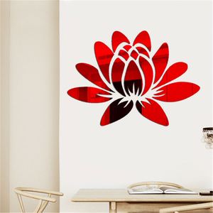 Mirror <b>Wall</b> <b>Stickers</b> Decals <b>Sticker</b> Room Bedroom Acrylic Decor Decoration Fridge Decorative Girl <b>Walls</b> Lotus Flower - Product Image 1
