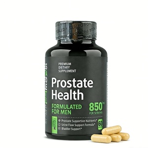 Cápsulas de Apoyo Prostático a Base de Hierbas AURA Palmetto para la Salud Masculina, 60 Cápsulas por Botella, No Apto para Niños o Mujeres Embarazadas - Product Image 1
