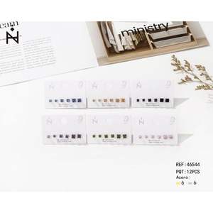 Orecchini a perno con zirconi quadrati colorati 4mm 5mm 6mm, set di gioielli alla moda, regalo unisex, in lega di tendenza - Product Image 1