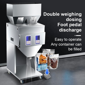 CE Bean Sachet Powder Filling Machine High Quality Double Heads Filling Machine With Foot Pedal - Product Image 2