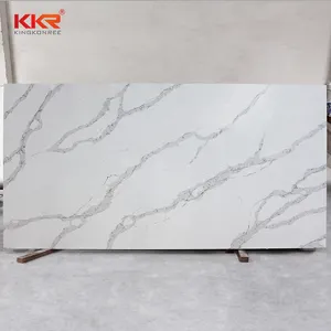 3Cm Dikte Starlight Bianco Quartz Steen Kunststeen Bench Tops Wit Kunstmatige Quartz Platen Bouwmateriaal