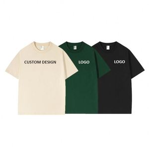 High Quality Men Luxury <b>Heavy</b> 100% Cotton Oversize <b>T</b> <b>Shirt</b> Custom Blank Round Neck Heavyweight Oversized Boxy <b>t</b> <b>Shirt</b> - Product Image 1