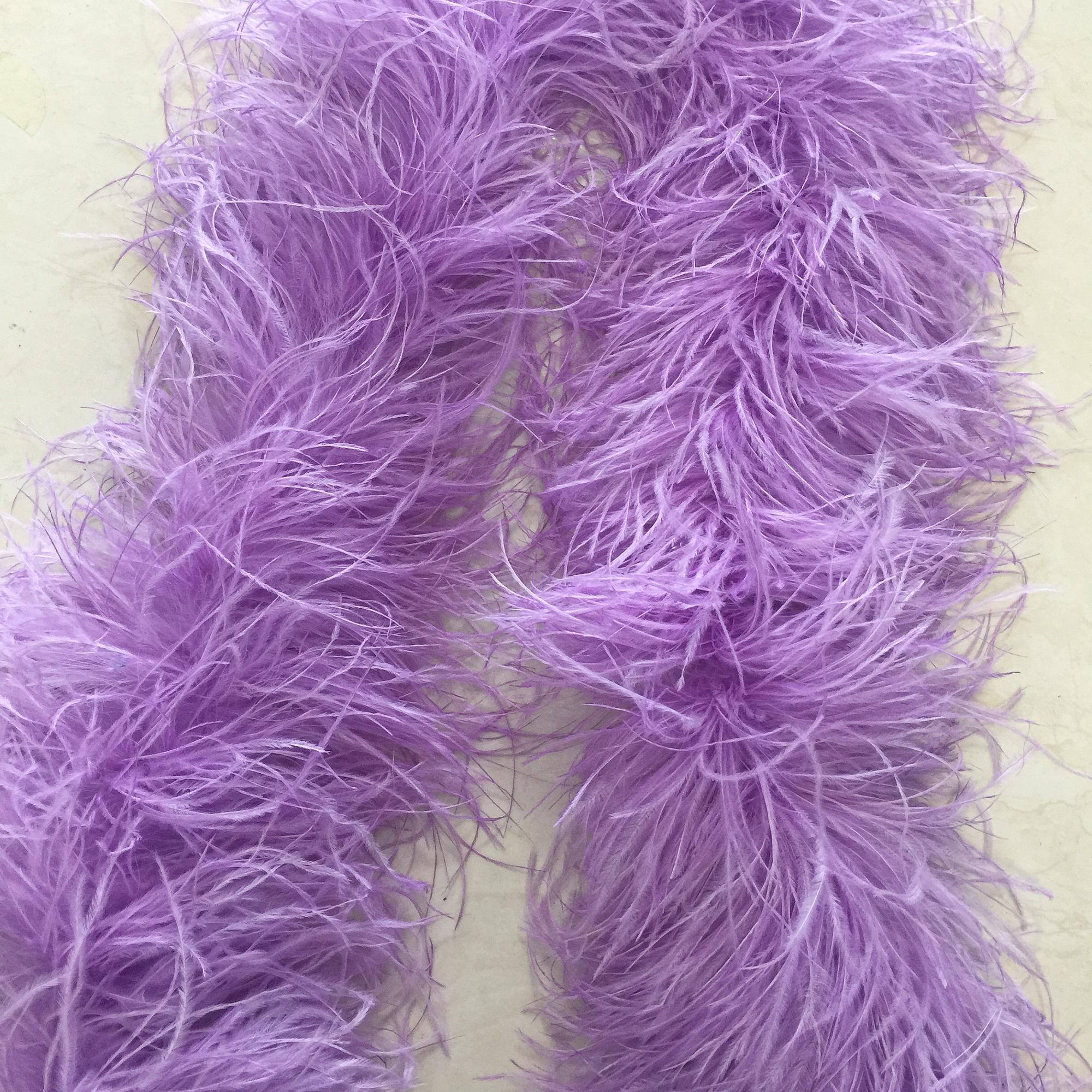 KOLIGHT 4,5m Di Frange In Piume Di Struzzo Tinte (9-12cm) Per Costumi E Fai Da Te - Colore Purple - 3