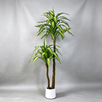 Grande plante artificielle Dracaena à tronc réaliste – Résistante aux UV, écologique et durable pour la décoration intérieure/extérieure des hôtels, maisons et jardins