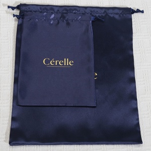 Bolsa de satén al por mayor con cordón para zapatos y lencería, con logo personalizado impreso, para ropa, paquetes de cabello, almacenamiento de pelucas, bolsa de seda antipolvo - Product Image 2