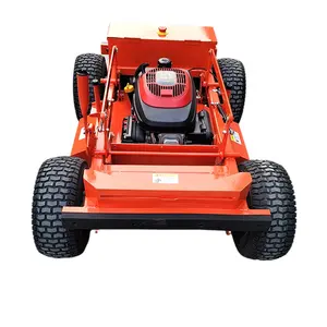 Ev kullanılan 9.5HP akıllı Mini benzinli uzaktan kontrol eğim çim biçme makinesi ile 4W4D satılık