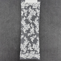 GCW-AGUV120875 Tela de Tul Bordada con Lentejuelas Florales Blancas con Cordón para Vestido de Novia
