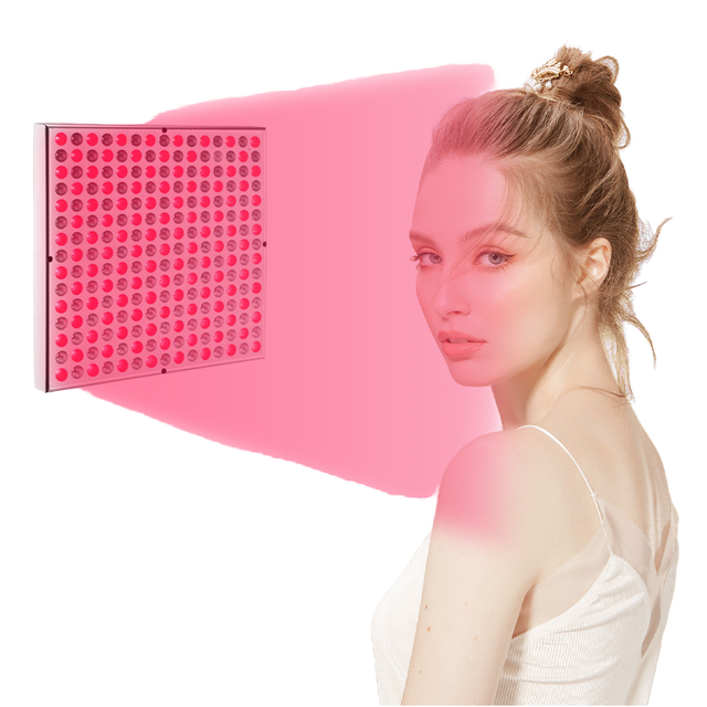 Shanglaite Desktop Red Light Therapy Panel 225LEDs 660nm 850nm Red Infrared LED Light Therapy Panel for Face & Neck