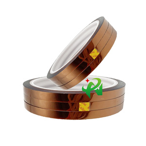 Pita jari emas poliimida bahan isolasi, pita <span class=keywords><strong>PI</strong></span> suhu tinggi ramah lingkungan tahan air untuk tegangan tinggi - Product Image 1