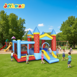 Château gonflable Joyldias avec toboggan et trampoline pour enfants, structure de jeu extérieure en PVC, installation facile, utilisation domestique - Product Image 2