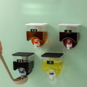 Hot Sell <b>Kitchen</b> Accessories Storage Boxes Seasoning Boxes <b>Plastic</b> Liquid Oil Bottle Wall-mounted Condiments Box - Product Image 3