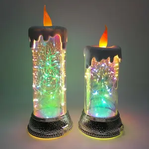 Energie sparende und umwelt freundliche Langzeit beleuchtung LED flammen lose Glas kerzen für die Weihnachts dekoration