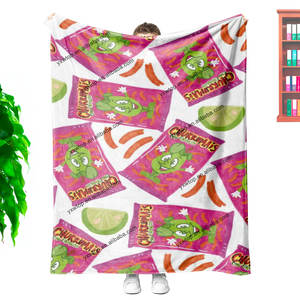 Manta de Sofá/Cama de Felpa Suave y Acogedora de Alta Calidad con Diseño Moderno de Dulces Mexicanos - Product Image 2