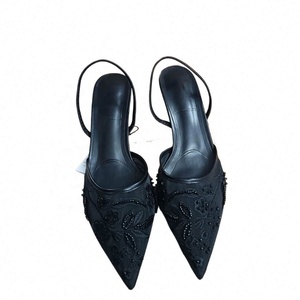 Nouvelles sandales à talons hauts pour femmes, à bout pointu en maille, style <span class=keywords><strong>petite</strong></span> fleur parfumée, polyvalentes, à enfiler - Product Image 6