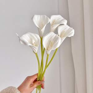 Lys Calla Artificiels Grande Taille Toucher Naturel Décoration Mariage Maison - Product Image 3