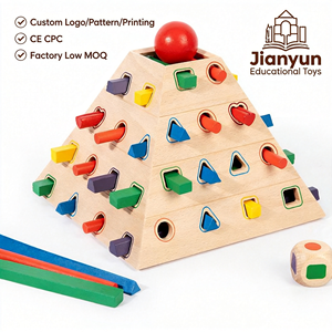 <span class=keywords><strong>Jeu</strong></span> <span class=keywords><strong>de</strong></span> société éducatif en bois personnalisé en forme <span class=keywords><strong>de</strong></span> <span class=keywords><strong>pyramide</strong></span>, <span class=keywords><strong>jeu</strong></span> <span class=keywords><strong>de</strong></span> combat double face pour tout-petits garçons et filles, <span class=keywords><strong>jeu</strong></span> <span class=keywords><strong>de</strong></span> société préscolaire - Product Image 1