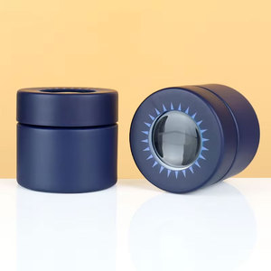 Custom 3.5g Child-Resistant Gummy Glass <b>Container</b> Jar Bottle with Magnifier Cr <b>Plastic</b> Cap for Dry Flower Canna Storage - Product Image 2