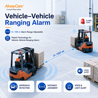 Dispositif d'alarme de sécurité industrielle Alwaycare Professional UWB à 360 degrés, surveillance et prévention des collisions pour chariots élévateurs, portable
