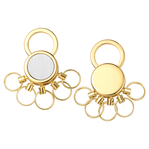 Nhà Máy Bán buôn lụa Màn hình mini chia Nhẫn vàng kết thúc kéo-top keyholder - Product Image 3