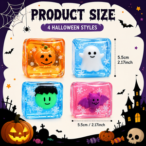 Juguete Sensorial Antiestrés de Cubo Transparente Suave Personalizado para Halloween, Regalo Promocional para Empresas y Recuerdos de Fiesta - Product Image 5