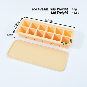 Bandeja de silicona para cubitos de hielo sin BPA, de grado alimenticio, con tapa, reutilizable, flexible, apta para lavavajillas, accesorios de cocina para bar, para helados - Product Image 6