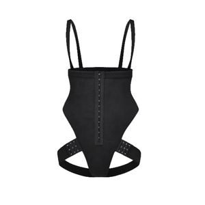 Black High-Waist Waist-<strong>Trainer</strong> Tummy-Control Shapewear Bodysuit for Postpartum Recovery Belly Compression Butt-Lift - Product Image 4