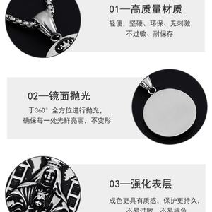 Joyería Retro de Acero Inoxidable para Hombre, Personalizada con Grabado, Incluye Collar Feminista con Zirconia, Accesorio Religioso - Product Image 6