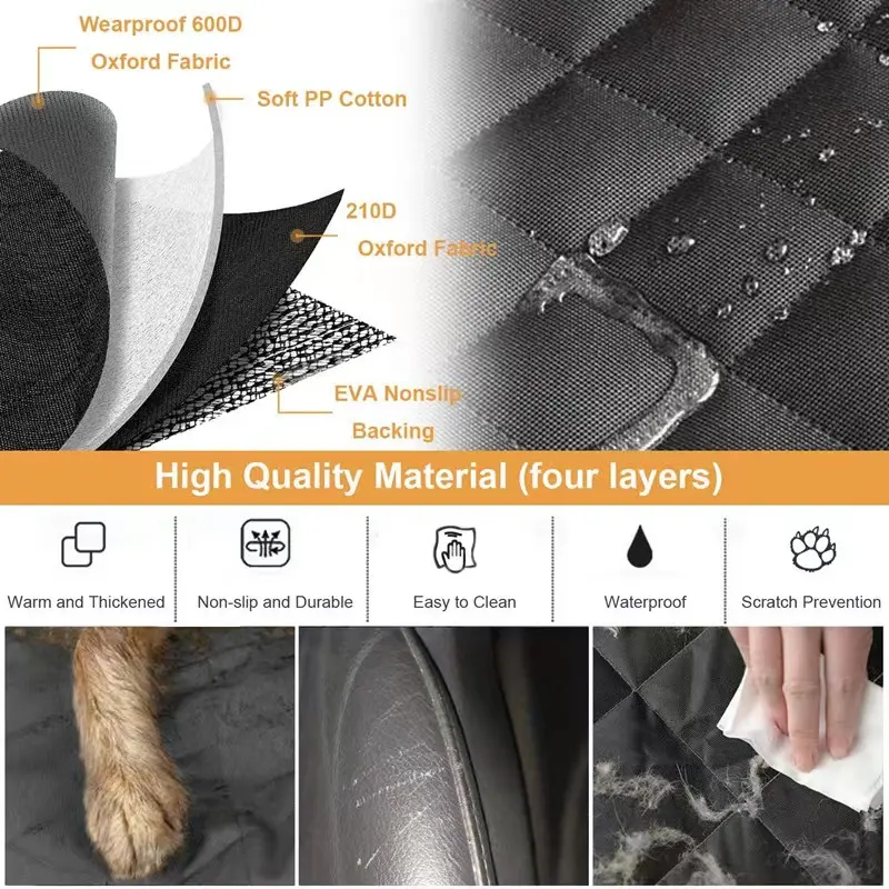 Hot sale pet cushion waterproof high quality oxford durable dog travel car seat cover  car liners