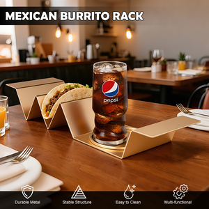 Soporte para Tacos Clásico <span class=keywords><strong>de</strong></span> Acero Inoxidable 2026, Capacidad para Tacos, Mantiene los Tacos Verticales, Apto para Lavavajillas, Libre <span class=keywords><strong>de</strong></span> BPA, Grado Alimenticio, Duradero - Product Image 4