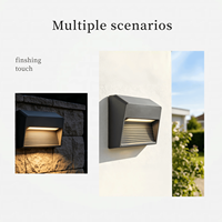 Lampe murale LED extérieure 7,5W 3000K blanc chaud, étanche IP54, corps en aluminium moulé sous pression pour jardin, patio, villa