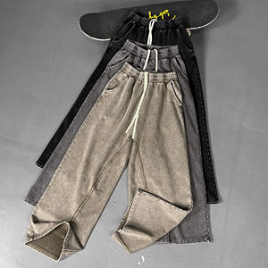 2025 nouveauté américain ample Vintage pantalon Streetwear marque Patchwork frangé pantalon décontracté - Product Image 2