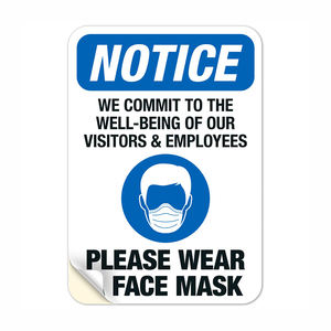 Panneaux de signalisation « Portez un masque facial » en vrac, résistants aux intempéries, à l'eau et aux déchirures, signalisation de sécurité et de santé pour les maisons, les écoles, les bureaux, les entreprises - Product Image 4