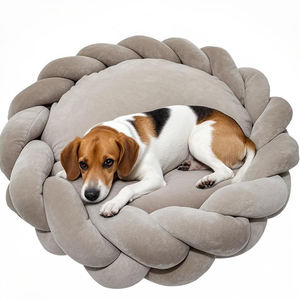 Luxuriöses 6 cm dickes hand gewebtes maschinen wasch bares faltbares Haustier bett des Großhandels herstellers Bunte weiche warme Betten für solide - Product Image 2