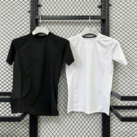 T-shirt de compression pour homme personnalisé, imprimé numériquement, anti-humidité, séchage rapide, extensible, léger, style été, respirant