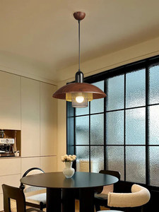 <span class=keywords><strong>Lustre</strong></span> de restaurant en <span class=keywords><strong>fer</strong></span> forgé couleur noyer style vintage, silencieux, en PMMA, à économie d'énergie, pour table de salle à manger d'auberge et ambiance de bar - Product Image 2