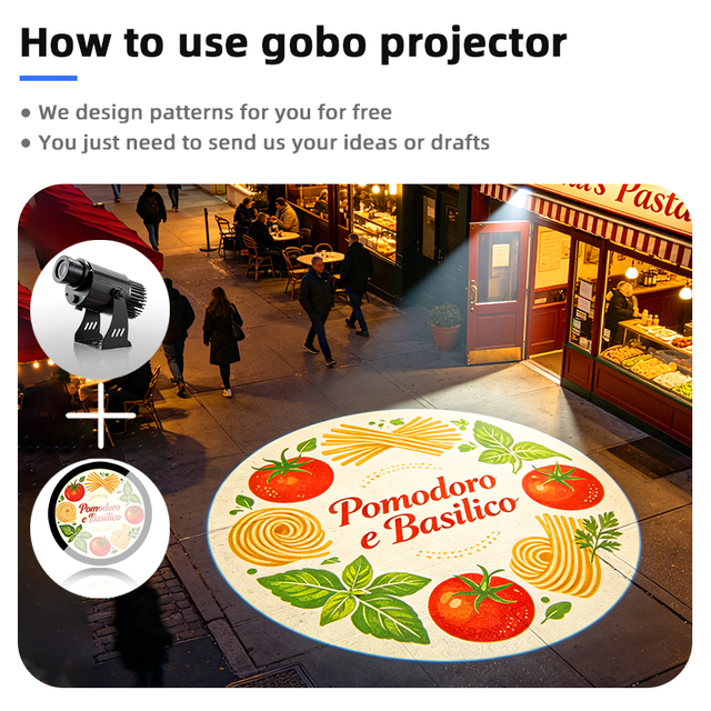 Free Custom Laser Logo Projector Outdoor Building Projector HD Gobo Projector Waterproof for Wall Sign Nightclub Bar Storefront