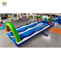 Vente flash - Glissade aquatique gonflable AirFunPro de qualité commerciale en PVC léger pour enfants et adultes - Glissades aquatiques gonflables - Piste gonflable