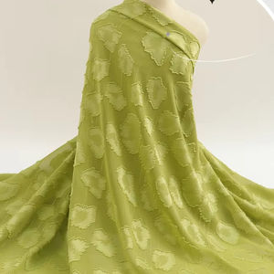 Punto de poliéster tejido alambre de oro manchado Jacquard <span class=keywords><strong>corte</strong></span> gasa 95G primavera y verano ropa para niños tela de vestido fino para mujer - Product Image 3