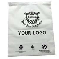 Logo personnalisé clair givré emballage de vêtements refermable sacs noirs à fermeture éclair sac à fermeture éclair pour boutique