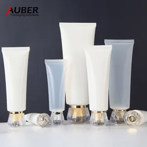 Hand Cream Soft Tube Facial Cleanser BB Cream Plastic Tube Gold Body Milk Aluminum 50g 50ml Cosmetic Screen Printing Customized