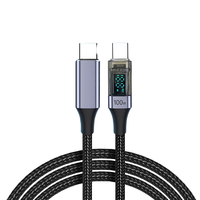 Kabel Data USB C Nylon PD 100W 6A 1M Pengisian Cepat untuk Ponsel Laptop Kabel Pengisian Cepat Tipe-C Kepang untuk Kamera